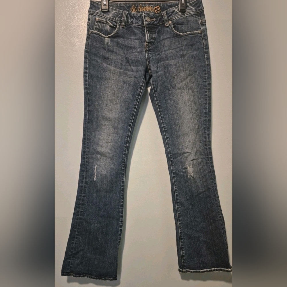 Y2K  DC Denim Low Rise Button Fly Blue Jeans Womans Sz 27 Classic 90s